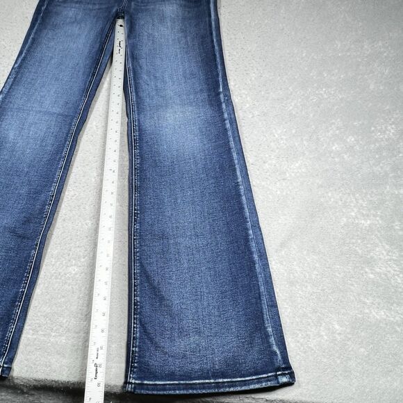 Kancan Jeans Womens Size 29 Blue High Rise Wide Leg Flare Jeans Pockets NWT - Picture 6 of 14